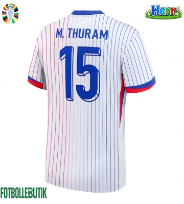 Frankrike Marcus Thuram #15 Bortatröja EM 2024 Kortärmad